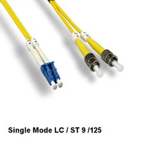 KNTK 10 Meter Fiber Optic Cable LC/ST OS2 9/125 Single-Mode Duplex UPC Yellow picture