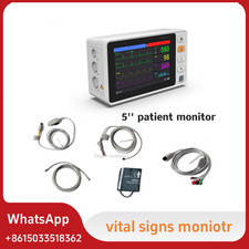 Vital Signs  Patient Monitor ECG NIBP SpO2 Pulse rate Portable  5 inch NEW picture