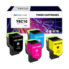 78C10 High Yield Toner Cartridge Replacement for Lexmark 78C10K0 78C10C0 78C1... picture
