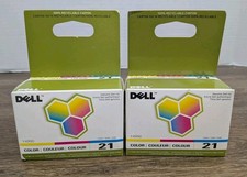 Lot of 2 - Dell Y499D Series 21 Color Ink Genuine OEM New Factory Sealed picture