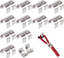 12 Pcs Heavy Duty Double Rope Clamps Stainless Steel for 3/8 to 1/2 Inch Ropes picture