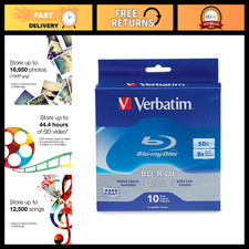 25GB BD-R Blank Discs 16X White Inkjet Printable - 50 Pack - High-Quality Media picture