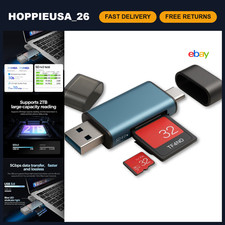 High-Speed SD Card Reader USB-A & USB-C, 312MB/s for iPhone, Android, PC & MacBo picture