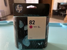 GENUINE HP #82 MAGENTA INK CARTRIDGE 28ml DESIGNJET 500 800 CH567A Exp 4/19 picture