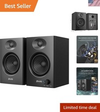 Stylish 60W Stereo Bookshelf Speakers with Bluetooth 5.3 for Any Device picture