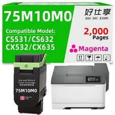 75M10M0 Magenta Toner Cartridge Compatible for Lexmark CS531 CS632 CX532 CX635 picture