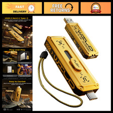 128GB USB 3.2 External SSD, 1000MB/s Read/Write Speed, Dual Port, Portable Thumb picture