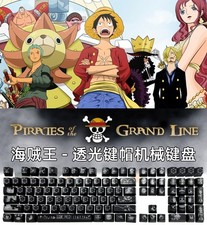 ONE PIECE RGB Mechanical Keycaps 3 Mode Connect Lateral Carving Set Customized picture