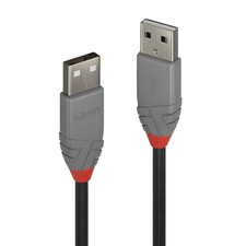 LINDY 36691 USB 2.0 Type A to A Cable, Anthra Line - Black, 0.5m picture