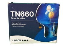 TN660 Toner Cartridge 4 Pack High Page Yield Premium Quality Compatible With Var picture