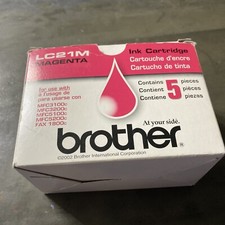 (5) Brother LC21M Magenta Ink Cartridge Genuine OEM - Sealed - picture