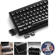 132 Keys Black PBT Keycaps Double Shot Durable Plastic Key Caps picture