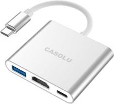 QCEs USB C to HDMI Adapter, USB-C Digital AV Multiport Adapter with 4K Silver picture