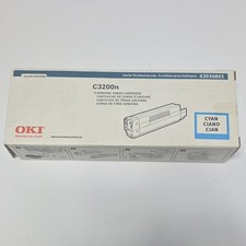 OKI C3200n Cyan Genuine/Original Laser Toner Cartridge 43034803 picture