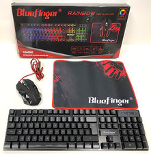 Bluefinger RGB USB Wired Gaming Keyboard, Mouse and Mouse Pad Combo picture