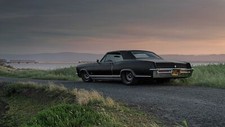 Landscape classic car horizon road buick water bridge Custom Gaming Mat Desk picture