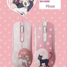 Anime Sailor Moon Luna Cat Wired Game Mouse DPI 2500 Cute 6 Buttons 1.8m Line picture