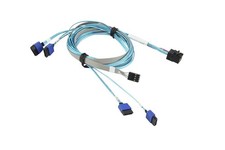 Supermicro CBL-SAST-0699 MiniSAS HD to 4 SATA 12Gb/s with Sideband 75cm Cable picture