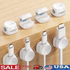 Durable ABS Cable Holder Organizer One Hand Operation Universal Cord Clips New picture