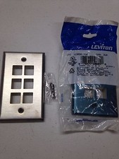 Leviton Quickport Stainless steel 43080-1S6 cover plate picture