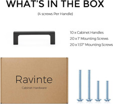 Square Cabinet Handles 10 Pack, Solid Kitchen Cabinet Pulls Drawer Pulls Kitc... picture