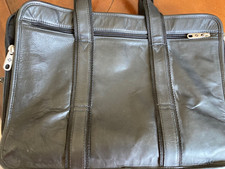 Samsonite Classic Genuine Leather Toploader Laptop Briefcase - Black picture