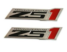 2pcs Z51 Performance Package Emblem Engine Hood 3D Badge Decal Chrome picture