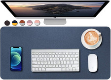 Dual Sided PU Leather Desk Pad, Mouse Pad, Office Desk Mat, Non-Slip Laptop Desk picture