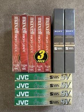 Blank Media VHS Cassette Tapes Sealed Maxell Sony JVC 120 6hrs Lot of 11 NEW picture