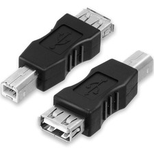 2 Pcs USB A Female to USB B Male Adapter Printer Converter Plug Connector picture