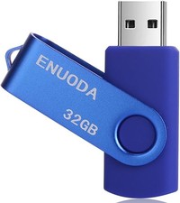 Elegant 32GB USB Flash Drive in Blue - Dust-Proof & Portable Storage Solution picture