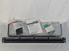 Leviton 24 Port Cat 6A 110 Style Patch Panel, 19 inch 1RU (6A586-U24) picture