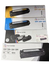 LD TONER HP 125A CB540A 128A CE320A 131A CF210A 131X CF210X *4 PACK *NEW *FRSP picture