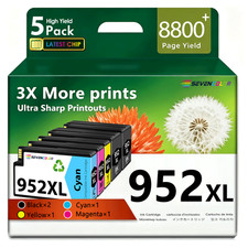 952XL 2 Black and Cyan/Magenta/Yellow (5 Combo Pack) High Yield Ink Cartridge picture