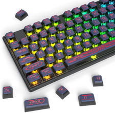 ASA Profile Pudding Keycaps, PBT Key Caps Dye-Sub Punk Style Custom Keycap Set w picture