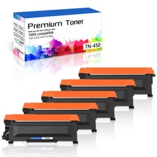 5PK TN450 Toner Cartridge for Brother DCP-7055 HL-2275DW 2280DW MFC-7362N 7460DN picture