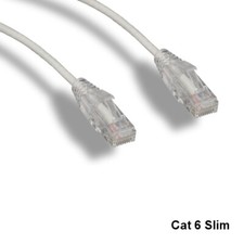 Kentek White 15ft Slim Cat6 UTP Patch Cable 3.6MM 550MHz RJ45 Pure Copper RJ45 picture