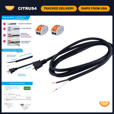 Heavy Duty 6ft Power Cord Replacement - 14AWG 2 Prong AC Cable, Polarized Plug, picture