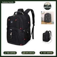 Stylish Black 50L Laptop Backpack with Combination Lock - Fits 17-Inch Laptops picture
