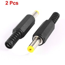 2 Pcs DC 4mmx1.7mm Power Cable Male Jack Connector Adapter Replacement picture