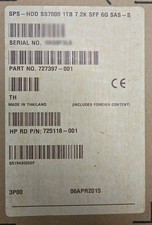 NEW HPE 3PAR 7000 M6710 1TB 7.2K 6G SAS SFF Hard Drive 727397-001 QR498A picture