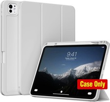 Case for iPad Pro 11 Inch (M5/M4) 2025/2024, Light Gray, Durable Shockproof Cove picture
