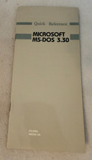 MICROSOFT MS DOS 3.30 Quick Reference VG vintage operating system guide DOS picture