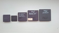 CPU collection 186 286 386 486 Pentium Intel vintage CPU GOLD QTY: 5 picture