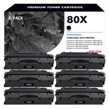 6x Premium CF280X 80X Toner Cartridge Fits For HP Laserjet Pro 400 M401dne M401n picture
