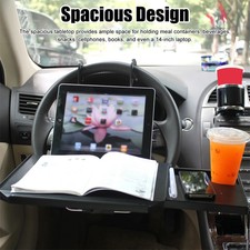 2 in 1 Car Steering Wheel Tray Back Seat Desk for Food Laptop picture