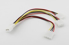 10pcs 4 Pin Molex Male to 3 Port Molex IDE Female Power Adapter Cable Cord 20cm picture
