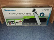 New Pandigital Handheld Wand Scanner W/Feeder Dock ScanRite-Red-8.5×14-Brand New picture