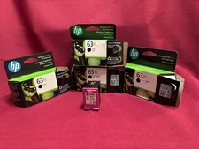 (5) 63XL EMPTY Genuine HP Ink Cartridges Black & Color - Never Refilled picture