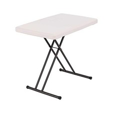 Elegant White Granite Folding Laptop Table with Adjustable Height Functionality picture